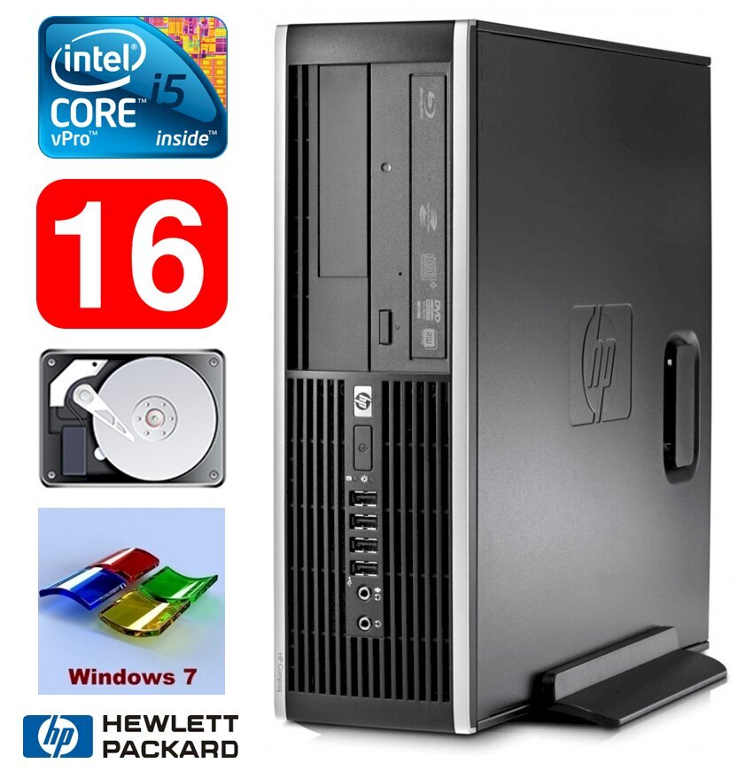 HP 8100 Elite SFF i5-650 16GB 250GB DVD WIN7Pro [refurbished] hind ja info | Lauaarvutid | kaup24.ee