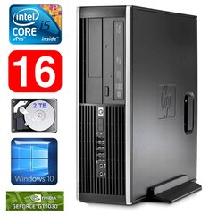 HP 8100 Elite SFF i5-650 16GB 2TB GT1030 2GB DVD WIN10 [refurbished] цена и информация | Стационарные компьютеры | kaup24.ee