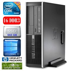 HP 8100 Elite SFF i5-650 16GB 960SSD GT1030 2GB DVD WIN10 [refurbished] цена и информация | Стационарные компьютеры | kaup24.ee