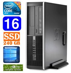 HP 8100 Elite SFF i5-650 16GB 240SSD GT1030 2GB DVD WIN10 [refurbished] цена и информация | Стационарные компьютеры | kaup24.ee