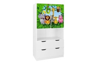 Полка Ami с дверьми 1, 45x80x160 см цена и информация | Полки для книг и игрушек | kaup24.ee