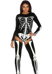 Сексуальный костюм скелета Bad To The Bone, черный/белый цвет цена и информация | Сексуальное женское белье | kaup24.ee