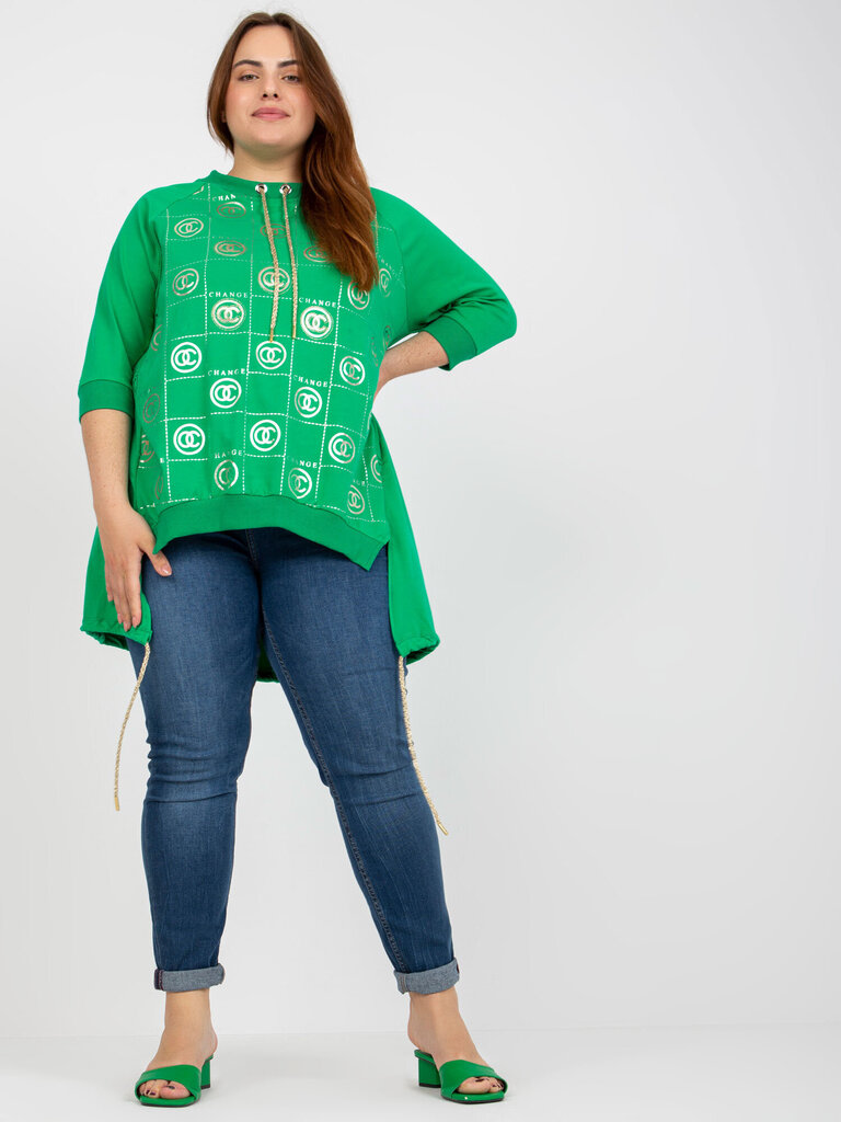 Naiste roheline pluss-suuruses kleit цена и информация | Naiste pusad | kaup24.ee