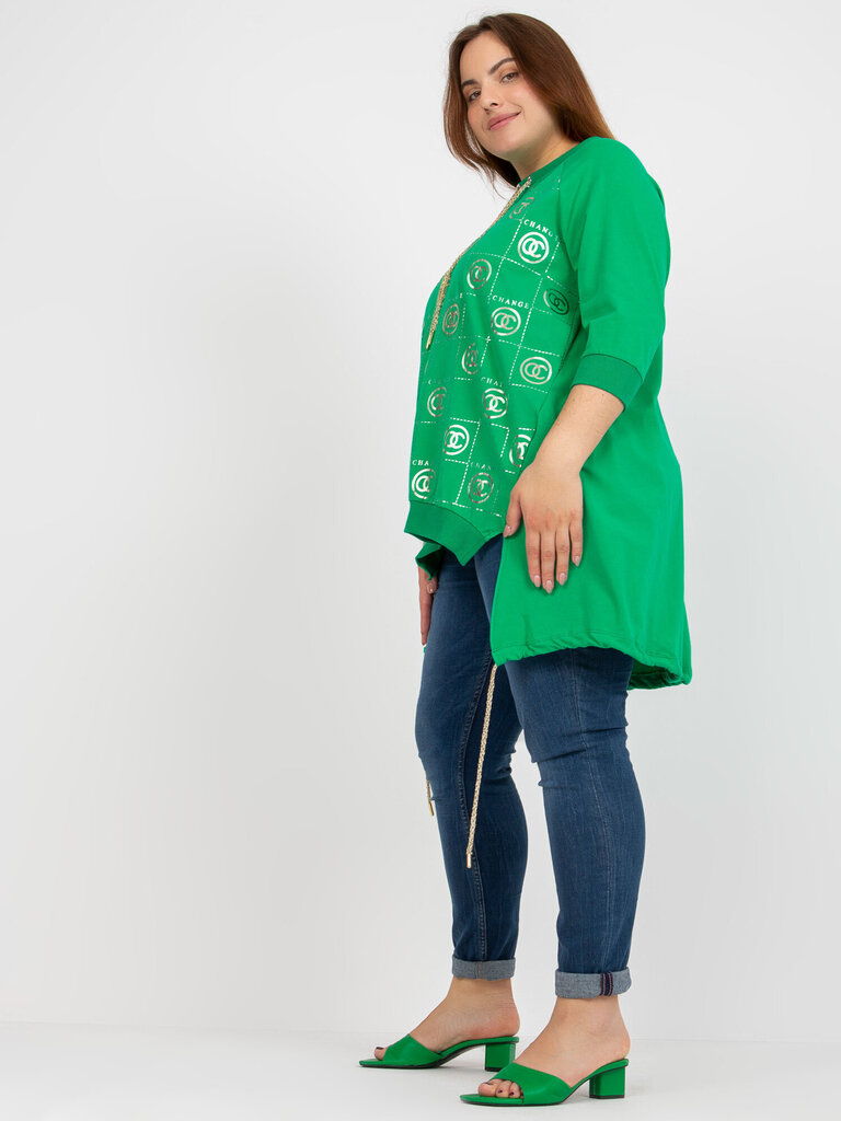 Naiste roheline pluss-suuruses kleit hind ja info | Naiste pusad | kaup24.ee