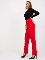 красные элегантные брюки из ткани с карманами цена и информация | Женские брюки | kaup24.ee