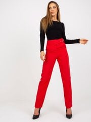 красные элегантные брюки из ткани с карманами цена и информация | Женские брюки | kaup24.ee