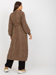 коричневый длинный кардиган с широкими рукавами rue paris цена и информация | Женские кофты | kaup24.ee