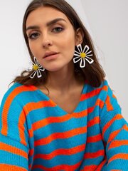 och bella свитер оверсайз в сине-оранжевую полоску цена и информация | Женские кофты | kaup24.ee