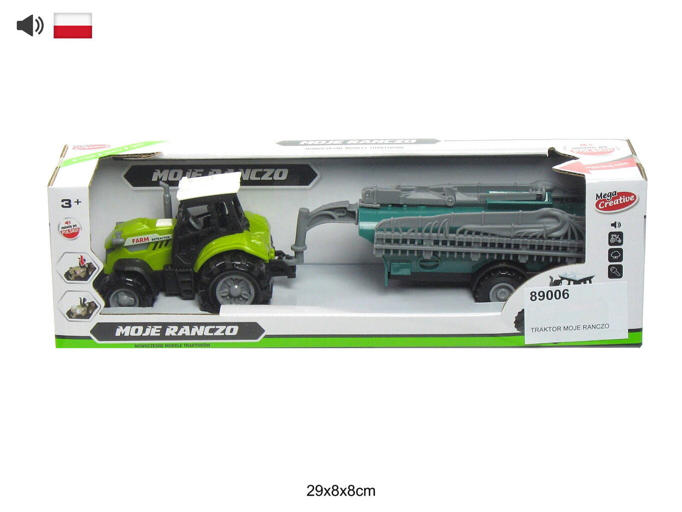 Mänguasi Traktor valguse ja heliga (89006) 6364 hind ja info | Poiste mänguasjad | kaup24.ee