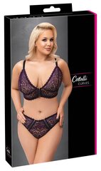 Комплект нижнего белья Cottelli Curves, фиолетовый цвет, 4XL цена и информация | Сексуальное женское белье | kaup24.ee