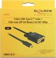 Delock 85262 USB C į VGA 2m. цена и информация | Kaablid ja juhtmed | kaup24.ee