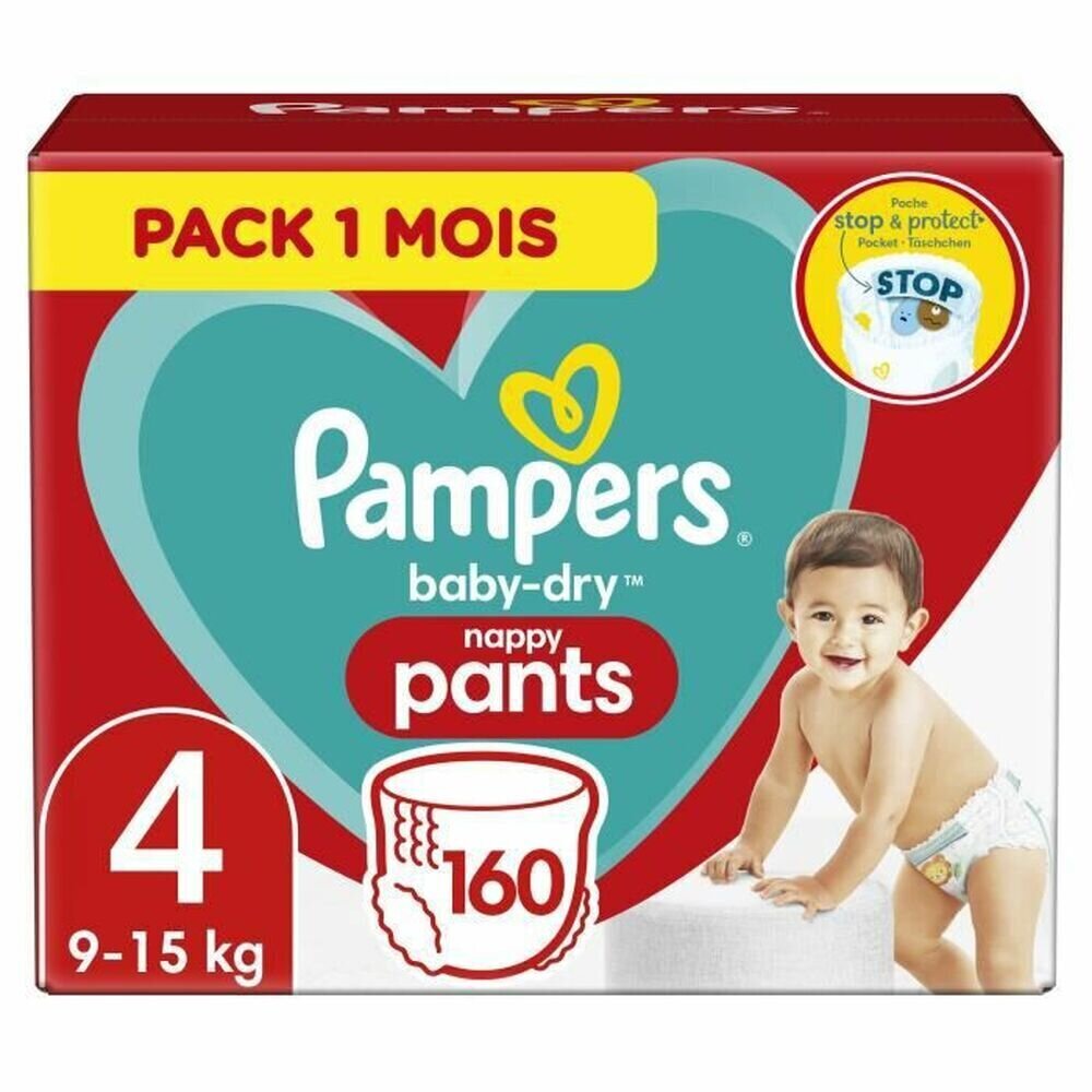 Mähkmed-aluspüksid Pampers Body-kuiv suurus 4, 9-15 kg, 160 tk. hind ja info | Mähkmed | kaup24.ee