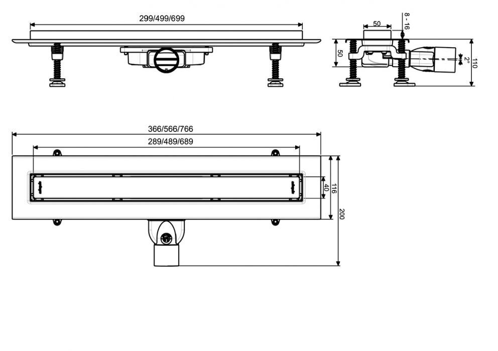 Duširenn Wirquin Venisio Slim, 700 mm цена и информация | Duširennid | kaup24.ee