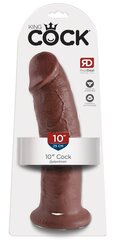 Фаллоимитатор King Cock 10", коричневый цена и информация | Фаллоимитаторы | kaup24.ee