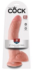 Peenise imitatsioon King Cock 9" munanditega, roosa hind ja info | Dildod | kaup24.ee