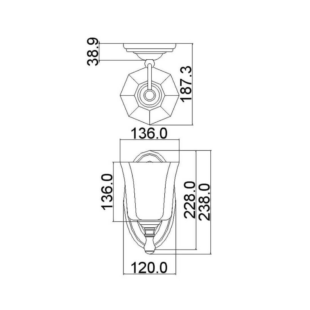 Vannitoa seinavalgusti Elstead Lighting Shelly HK-SHELLY1-BATH hind ja info | Seinavalgustid | kaup24.ee