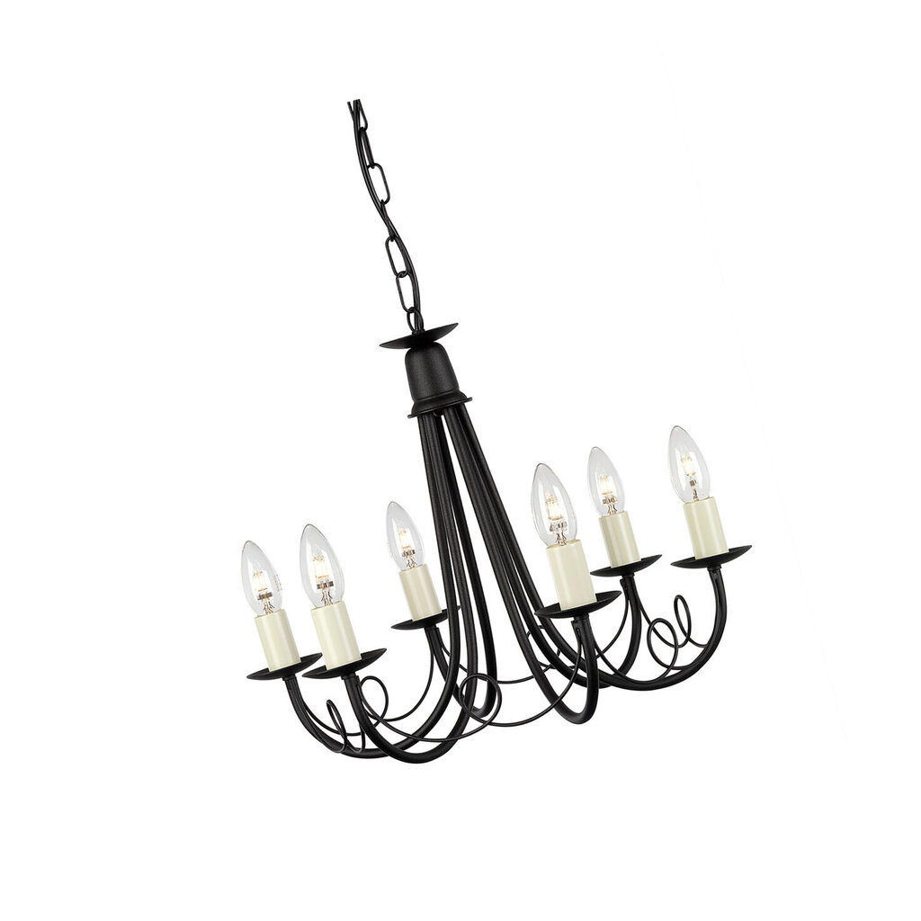 Rippvalgusti Elstead Lighting Minster MN6-BLACK hind ja info | Rippvalgustid | kaup24.ee