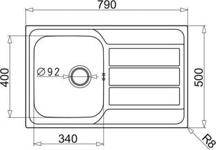 Кухонная мойка Pyramis, 100178701 цена и информация | Раковины на кухню | kaup24.ee