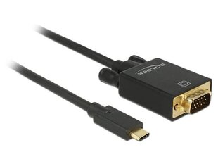 Delock 85261, USB-C/VGA, 1 м цена и информация | Кабели и провода | kaup24.ee