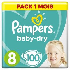 Подгузники Pampers Baby Dry 8 размер, 17+ кг, 100 шт. цена и информация | Подгузники | kaup24.ee