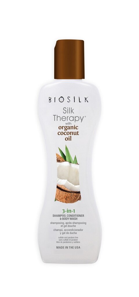 Eeterlik õli juustele ja kehale Biosilk Silk Therapy Organic Coconut Oil Leave-In Treatment For Hair&Skin 67 ml hind ja info | Maskid, õlid, seerumid | kaup24.ee