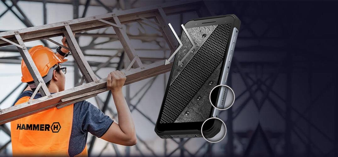 Hammer Construction 4G Dual SIM 6/128GB Black-Silver цена и информация | Telefonid | kaup24.ee