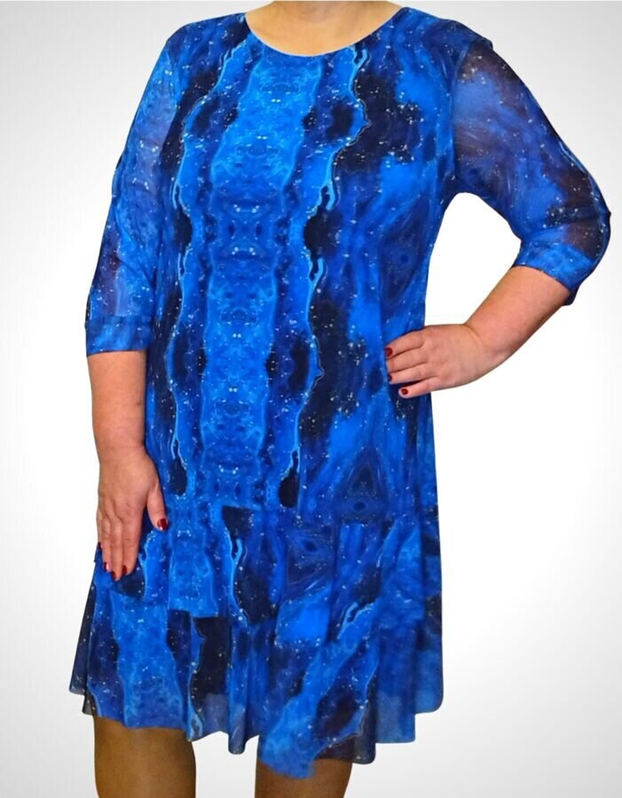 Naistele satsidega kleit, sinine, Dorota hind ja info | Kleidid | kaup24.ee