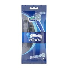Ühekordsed žiletid Gillette Blue II, 5 tk цена и информация | Косметика и средства для бритья | kaup24.ee