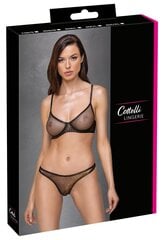 Сексуальный комплект Cottelli Lingerie, черный цвет, 75B/S цена и информация | Cottelli Collection Сексуальная одежда | kaup24.ee