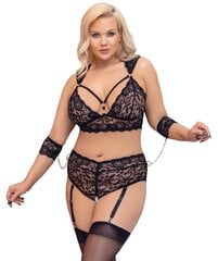 Cottelli Bondage Plus aluspesu komplekt, must, 3XL цена и информация | Сексуальное женское белье | kaup24.ee