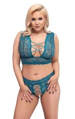 Cottelli Curves pesukomplekt, roheline, 2XL цена и информация | Сексуальное женское белье | kaup24.ee