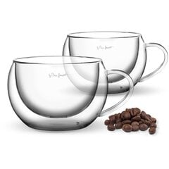 Lamart Vaso borosilikaatklaasist Capuccino tassid, 270 ml, 2 tk. цена и информация | Стаканы, фужеры, кувшины | kaup24.ee