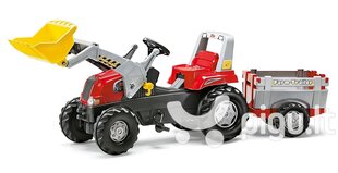 Педальный детский трактор с прицепом и ковшом Rolly Toys rollyJunior RT цена и информация | Игрушки для мальчиков | kaup24.ee