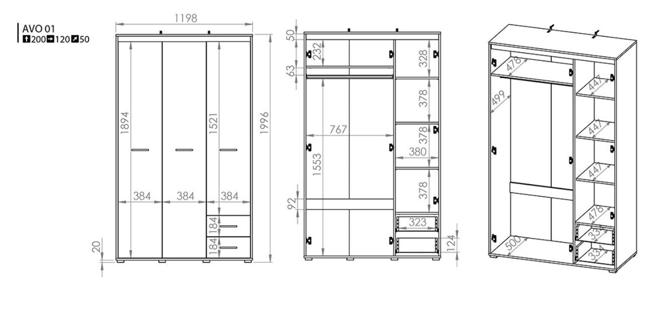 Kapp Avo 01, tamm hind ja info | Kapid | kaup24.ee