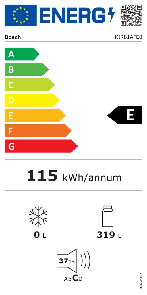 Bosch KIR81AFE0 hind ja info | Külmkapid | kaup24.ee