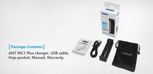 Универсальное зарядное устройство Xtar ANT MC1 PLUS для литий-ионных аккумуляторов цена и информация | Зарядные устройства для аккумуляторов | kaup24.ee