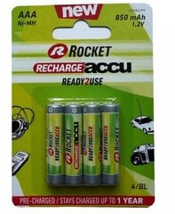Rocket Ready2Use 850mAh AAA aku, 4 tk hind ja info | Patareid | kaup24.ee