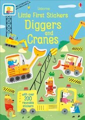 Little First Stickers Diggers and Cranes hind ja info | Väikelaste raamatud | kaup24.ee