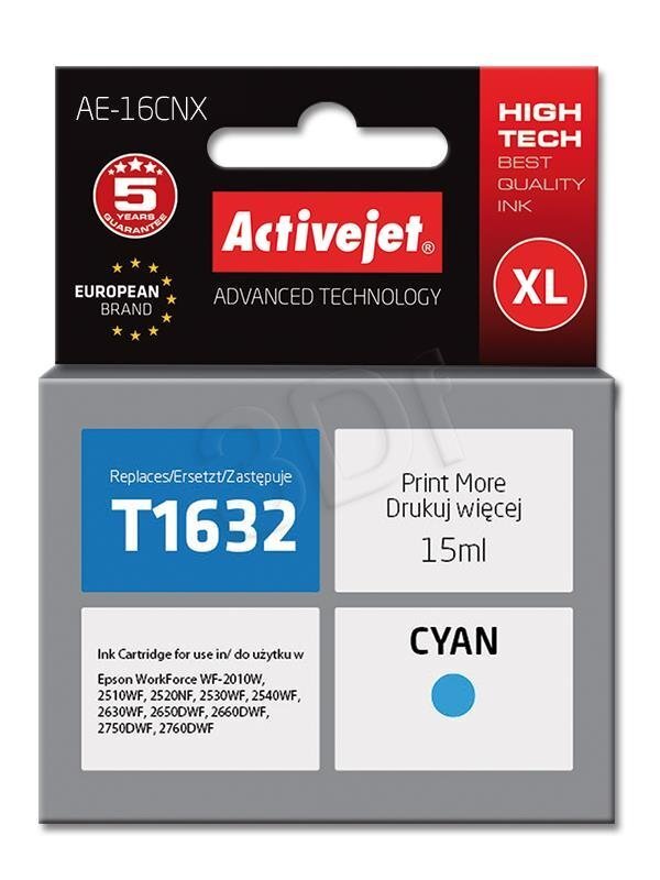 Activejet AE-16CNX hind ja info | Tindiprinteri kassetid | kaup24.ee