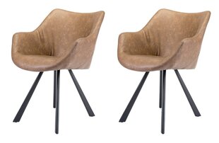 2 tooli komplekt Element Veronica Designer chair, pruun цена и информация | Стулья для кухни и столовой | kaup24.ee