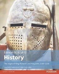 Edexcel GCSE (9-1) History The reigns of King Richard I and King John, 1189-1216 Student Book hind ja info | Noortekirjandus | kaup24.ee