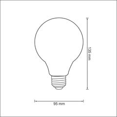 LED pirn E27 FILAMENT G95 4W HEAT 2200K цена и информация | Лампочки | kaup24.ee