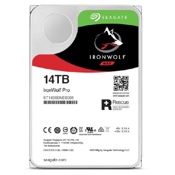 Seagate IronWolf Pro, 14TB (ST14000NT001) hind ja info | Sisemised kõvakettad (HDD, SSD, Hybrid) | kaup24.ee