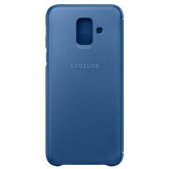 Samsung Galaxy A6 Wallet Case Blue цена и информация | Чехлы для телефонов | kaup24.ee