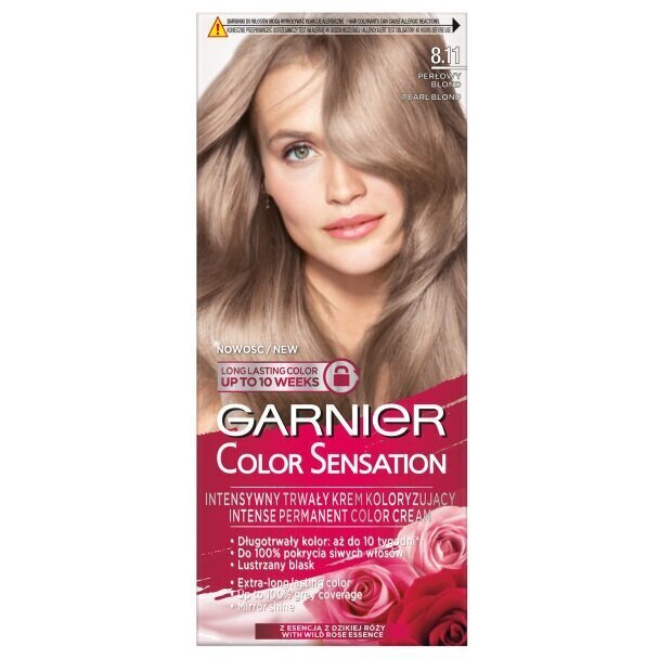 Juuksevärv Garnier Color Sensation 8.11, 1 tk. hind ja info | Juuksevärvid | kaup24.ee