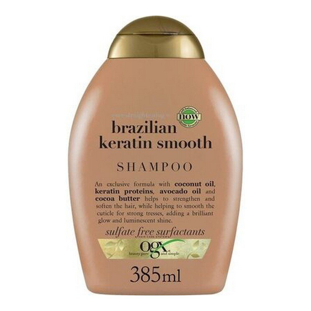 Brasiilia keratiiniga siluv šampoon Organix Brazilian Keratin Smooth Shampoo, 385ml hind ja info | Šampoonid | kaup24.ee