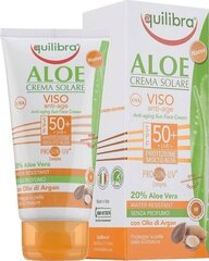 Солнцезащитный крем для лица Equilibra Aloe SPF 50+ UVA, UVB, 75 мл цена и информация | Кремы от загара | kaup24.ee