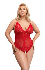 Сексуальные боди Cottelli Curves, красное, 2XL цена и информация | Сексуальное женское белье | kaup24.ee