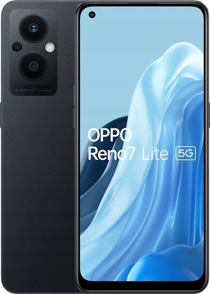 Oppo Reno7 Lite 5G, Dual SIM, 8/128GB, Black цена и информация | Telefonid | kaup24.ee