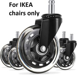 Rattad IKEA kontoritoolidele, 5 tk. hind ja info | Mööblirattad | kaup24.ee
